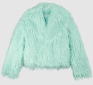 Taylor Swift Size M/L Faux Fur Coat The Life of a Showgirl Mint Jacket ASO TS